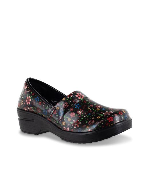 Easy Works by Easy Street Laurie Work Slip on in Black Lyst