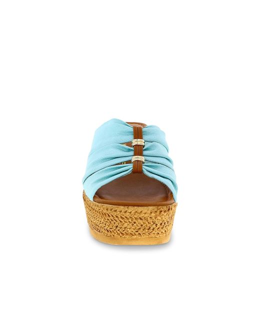 Italian Shoemakers Blue Amayra Wedge Sandal