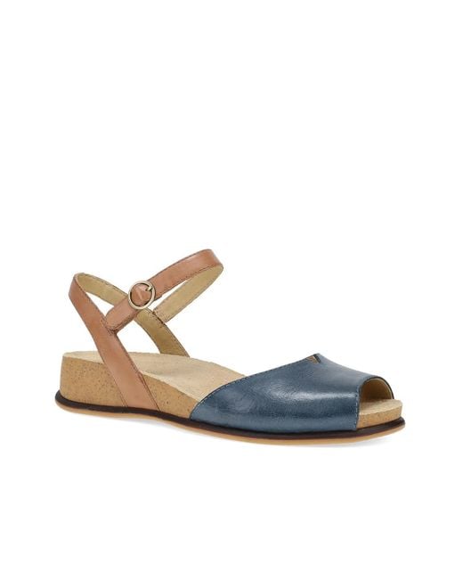 Dansko Blue Cass Wedge Sandal