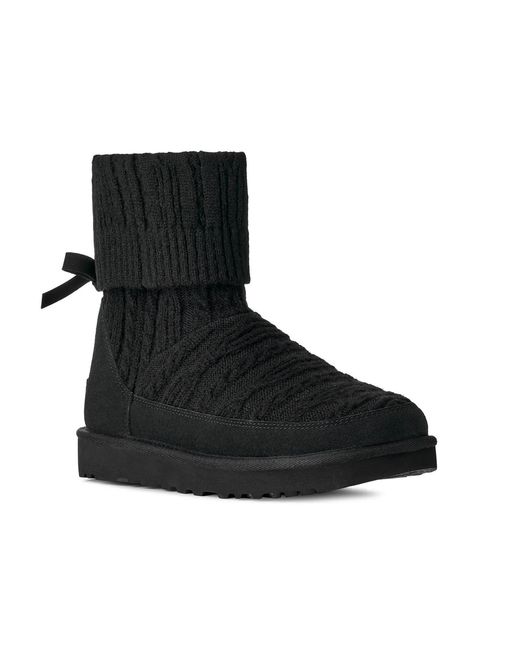 Ugg Black Classic Mini Cabelle Knit Bootie