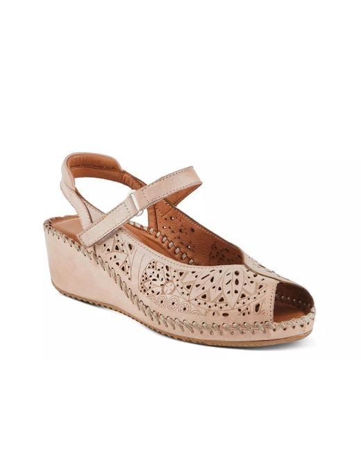 Spring Step Brown Santonio Wedge Sandal