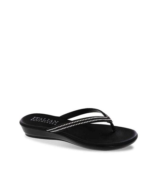 Italian Shoemakers Medley Wedge Sandal in Black | Lyst