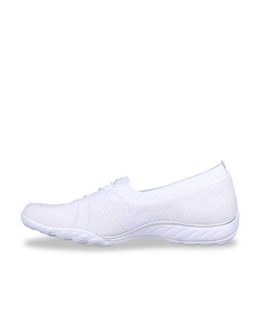 Skechers White Relaxed Fit Breathe Easy Slip-on Sneaker