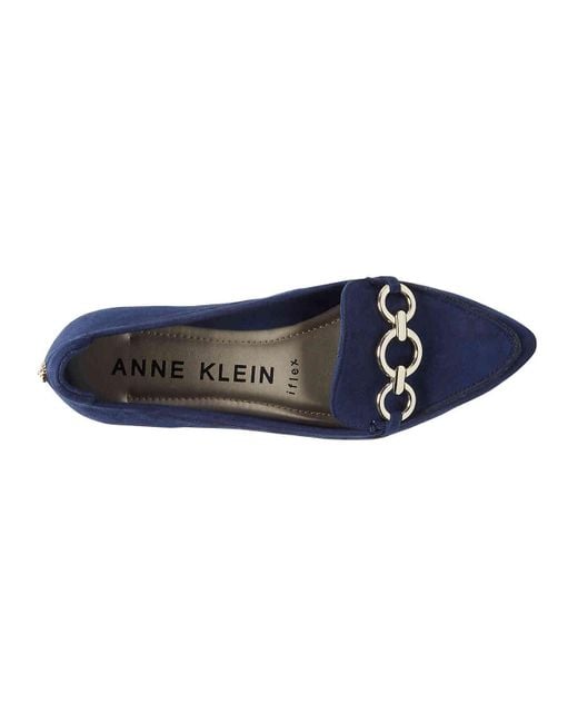 anne klein navy loafers