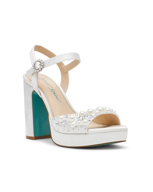 Betsey Johnson Blue Avian Platform Sandal