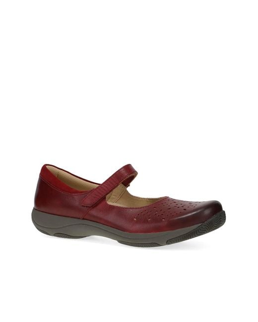 Dansko Red Stacy Mary Jane Flat