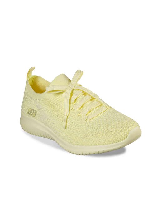 Skechers Yellow Ultra Flex- Pastel Party Trainers