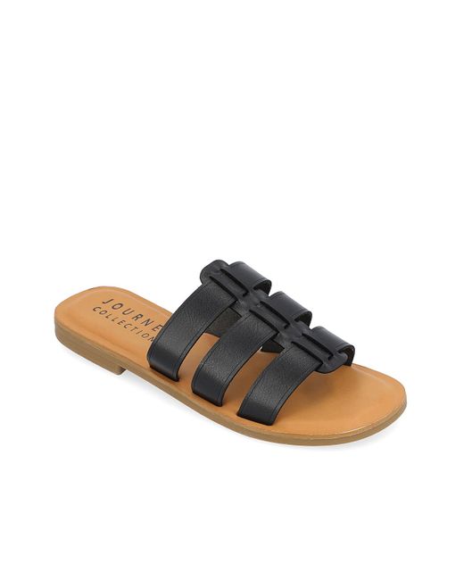 Journee Collection Serrie Sandal in Black | Lyst