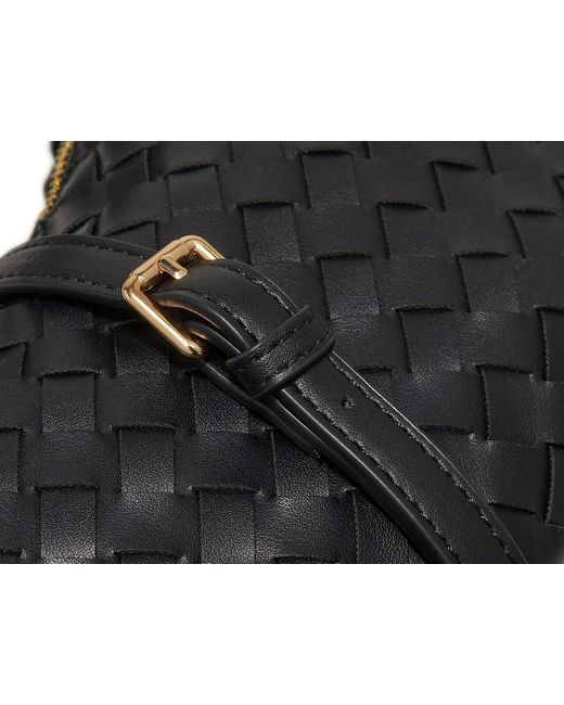 Crown Vintage Black Woven Knotted Hobo Bag