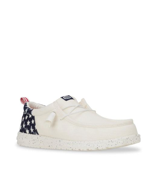 HeyDude White Wally Slipon for men
