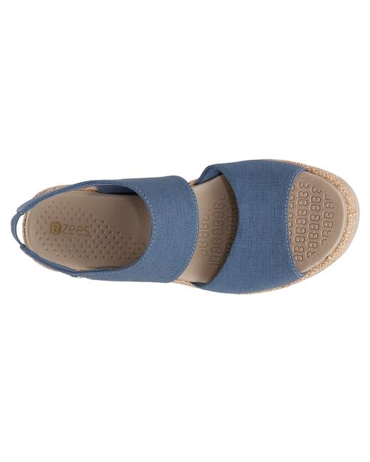 Bzees Blue Reveal Wedge Sandal