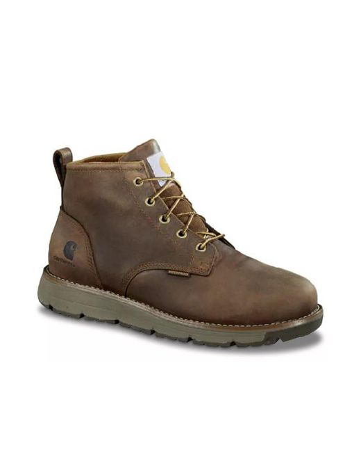 Carhartt Brown Millbrook Waterproof Steel Toe Wedge Boot for men