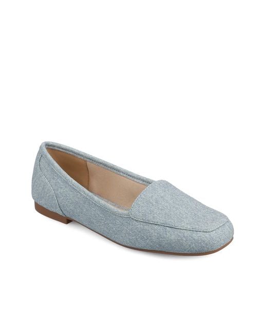 Journee Collection Blue Noelia Flat