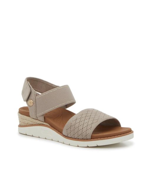 Skechers Brown Bobs X Martha Stewart Archfit Beach Kiss Wedge Sandal