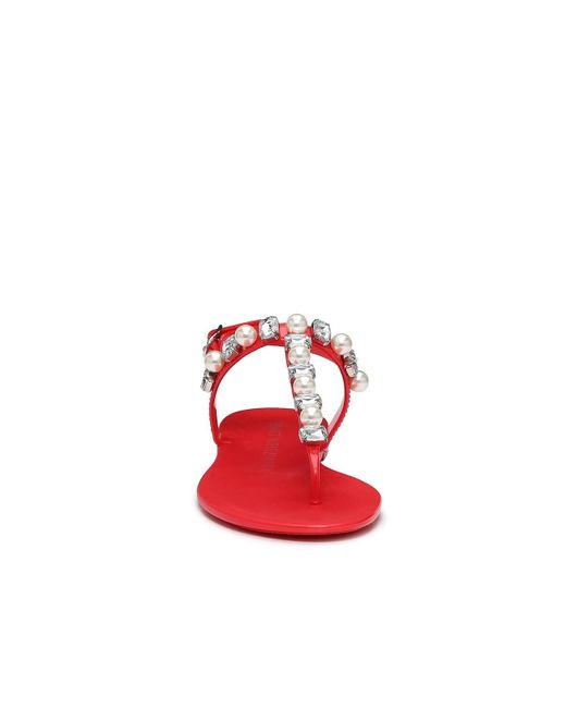 stuart weitzman goldie embellished jelly thong sandals