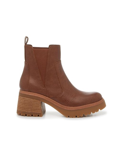 MIA Women's Dru Faux Leather Chelsea Boots - Square Toe, Block Heel, Pull-On Style, 2.5 Inch Heel - View #4