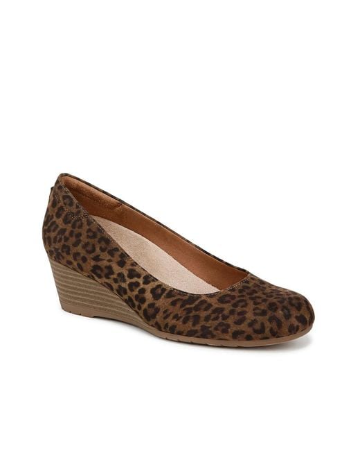 Dr. Scholls Brown Be Flex Wedge Pump