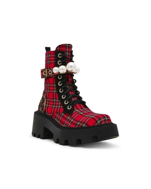 Betsey Johnson Red Jonnie Platform Bootie