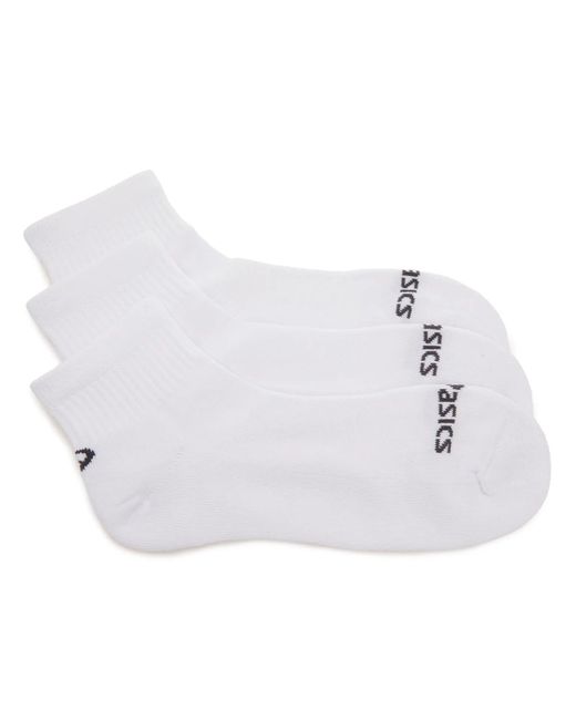 Asics White Cushion Quarter Socks 3 Pack for men