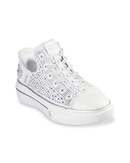 Skechers White X Snoop Dogg Snoop One Rhinestoned Sneaker