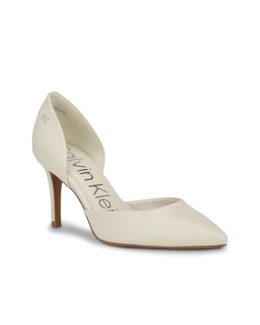 Calvin Klein White Gloria Pump