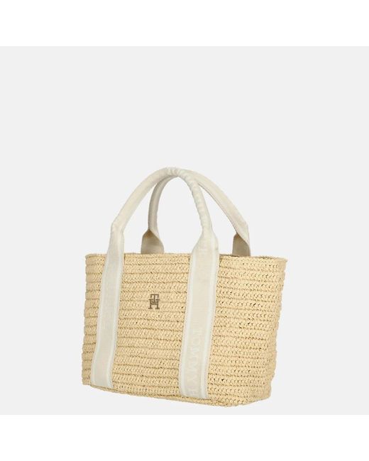 Tommy Hilfiger Riet Spring Logotape Handtas Mini in het Metallic