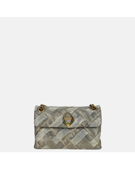 Kurt Geiger Kensington Soft Bag Schoudertas Mini Gold Denim in het Gray
