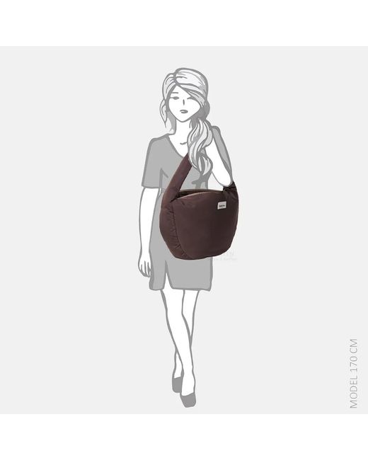 Studio Noos Puffy Crossbody Tas Brown in het Purple