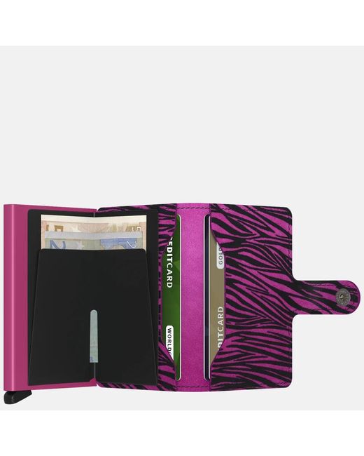 Secrid Miniwallet Pasjeshouder Zebra Fuchsia in het Purple