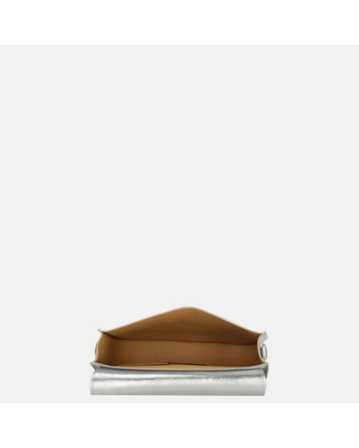 Charm London Metallic Crossbody Tas in het White