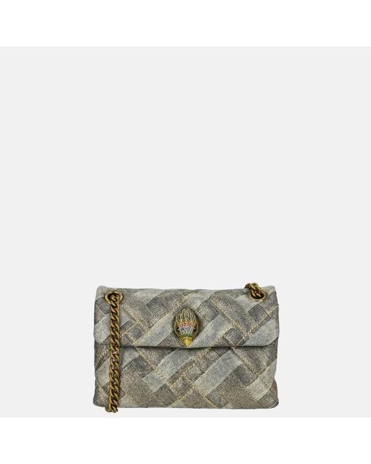 Kurt Geiger Kensington Soft Bag Schoudertas Mini Gold Denim in het Gray