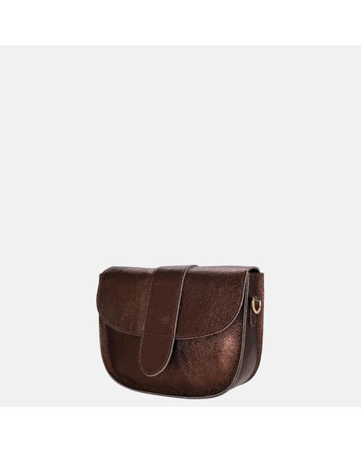 Charm London Metallic Crossbody Tas in het Brown
