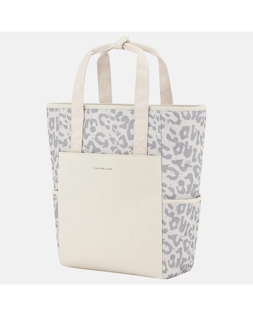 KAPTEN & SON Lindby Diaper Leo Laptoprugzak Leopard in het White