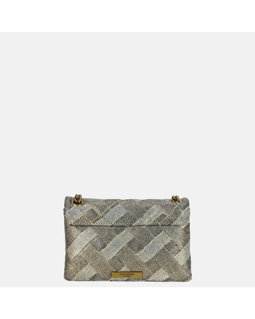Kurt Geiger Kensington Soft Bag Schoudertas Mini Gold Denim in het Gray