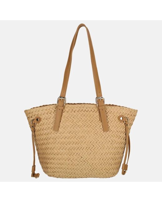 Flora & Co Shopper Studs Nutural/camel in het Natural