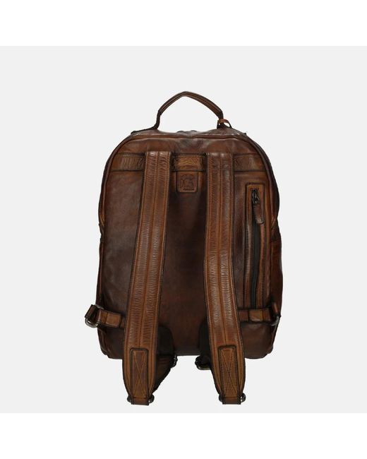 Pylos 59 Campo Washed Rugzak Brandy in het Brown