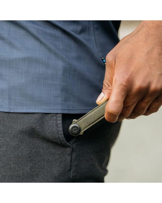 Orbitkey 2.0 Waxed Canvas Sleuteletui Khaki Green in het Brown