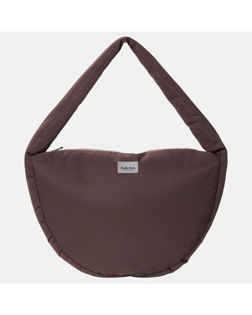 Studio Noos Puffy Crossbody Tas Brown in het Purple