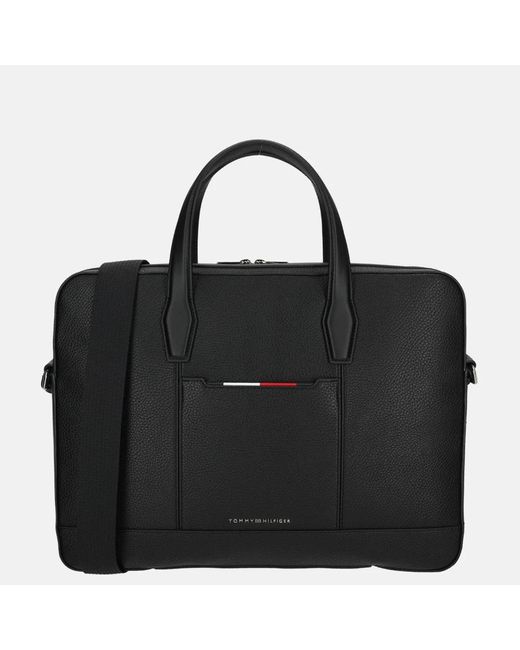 Tommy Hilfiger Central Slim Laptoptas 16 Inch Black voor heren