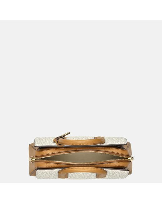 Michael Kors Laila Handtas S Vanilla/acorn in het Metallic