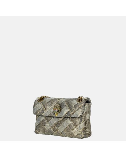 Kurt Geiger Kensington Soft Bag Schoudertas Mini Gold Denim in het Gray