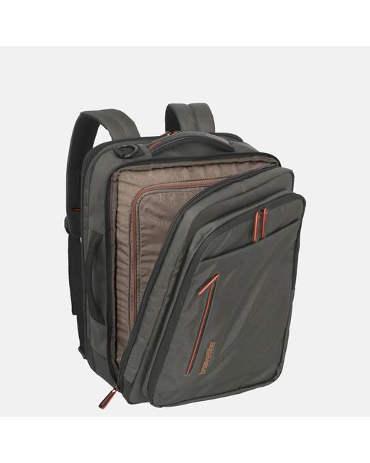 Travelite Crosslite 5.0 Underseater Rugzak 15 Inch Dark Olive in het Gray