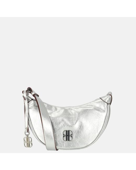 Laurent David Crossbody Tas Lak S Silver in het Metallic