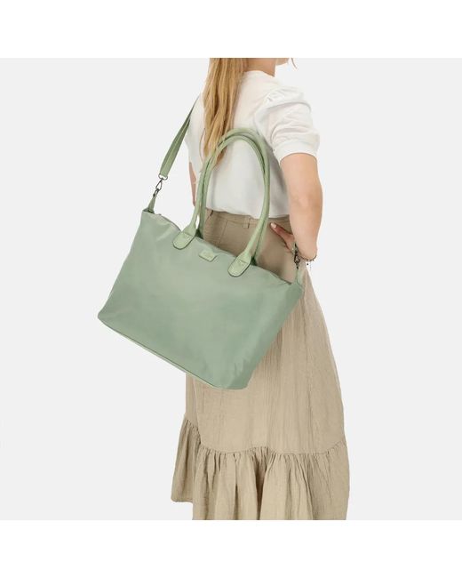 Charm London Buckingham Mono Shopper Met 15.6 Inch Laptopvak L in het Green
