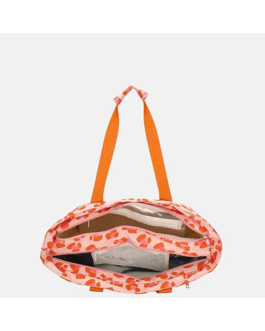 Zebra Trends Strandtas Met Koelvak Cheetah in het Red