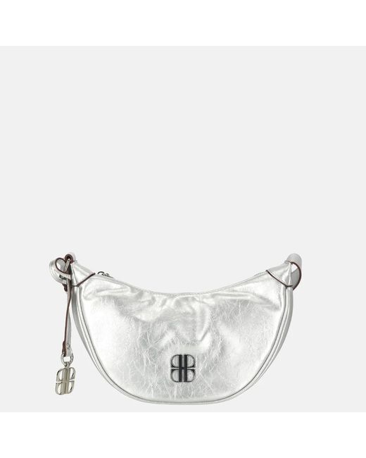 Laurent David Crossbody Tas Lak S Silver in het Metallic