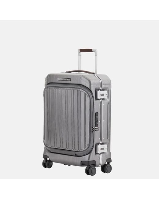 Piquadro Handbagage Koffer Met Voorvak 55 Cm Ncu Nero in het Gray
