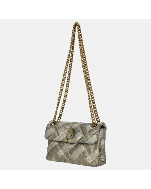 Kurt Geiger Kensington Soft Bag Schoudertas Mini Gold Denim in het Gray