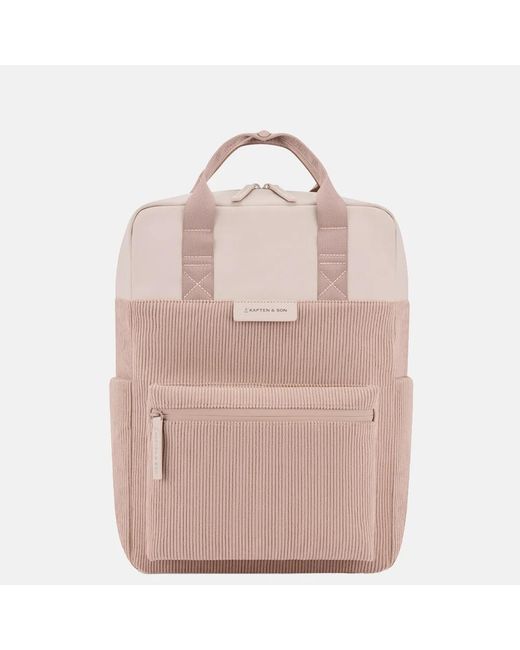 KAPTEN & SON Bergen Pro Corduroy Rugzak 15 Inch Rose Clay in het Pink