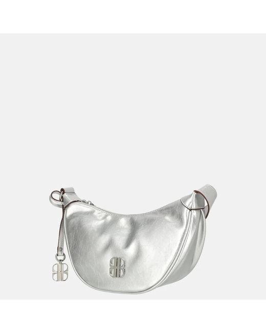 Laurent David Crossbody Tas Lak S Silver in het Metallic